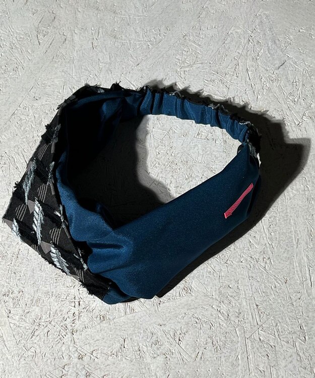 POLS ジャガード織 KIRAMEKI ヘアバンド ブルー