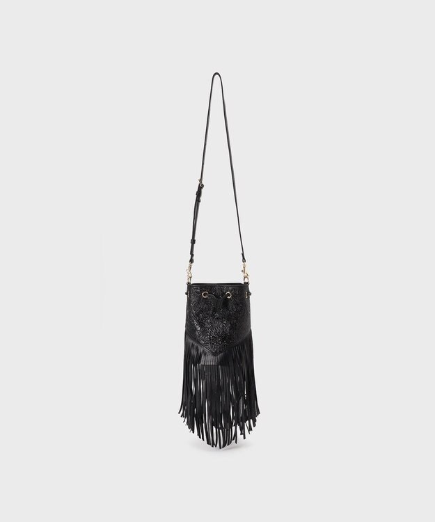 GRACE CONTINENTAL FringeBag ブラック