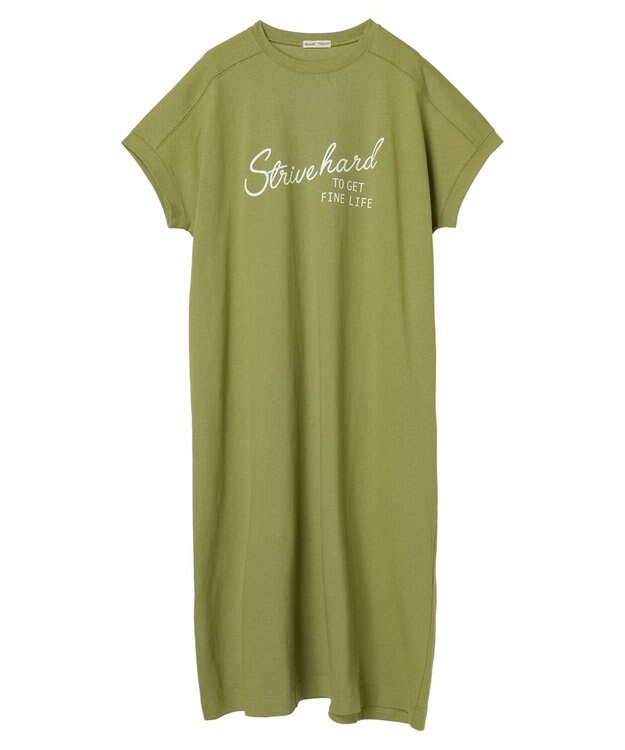 CRAFT STANDARD BOUTIQUE 10/- ヴィンテージフレンチスリーブワンピース Green