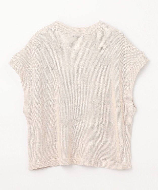 ANY 【洗濯機可】フレンチスリーブニットソー サンドベージュ