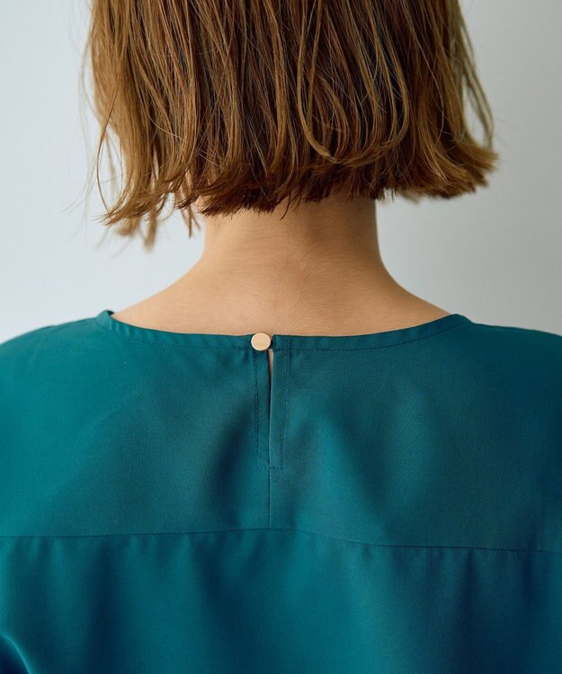 YECCA VECCA 2wayボリューム袖ブラウス Blue Green