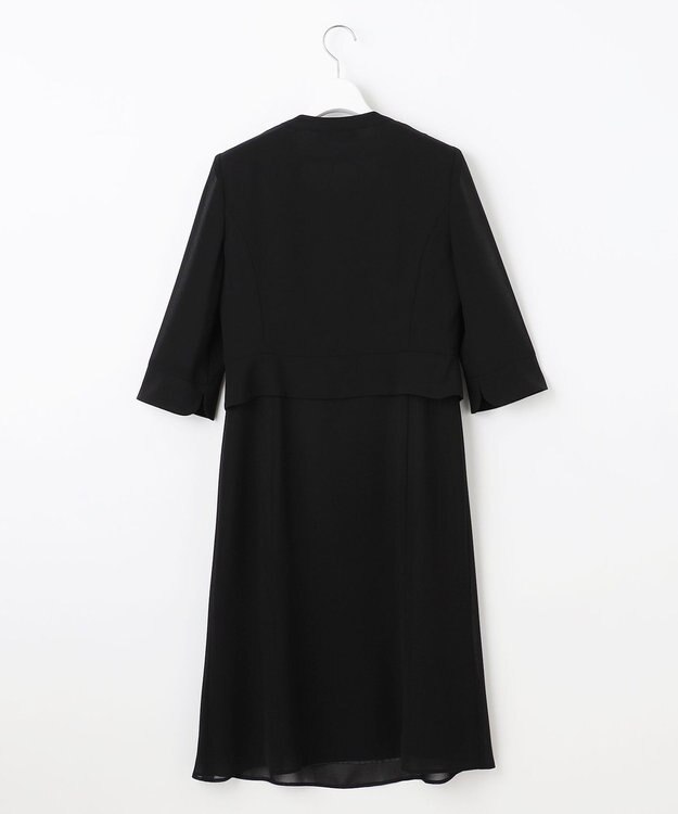 自由区 FORMAL 【洗える/着心地楽々】セオプラスエス ウォッシャブル ワンピース ブラック系