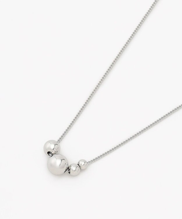 J.PRESS LADIES ボールトップ ネックレス シルバー系