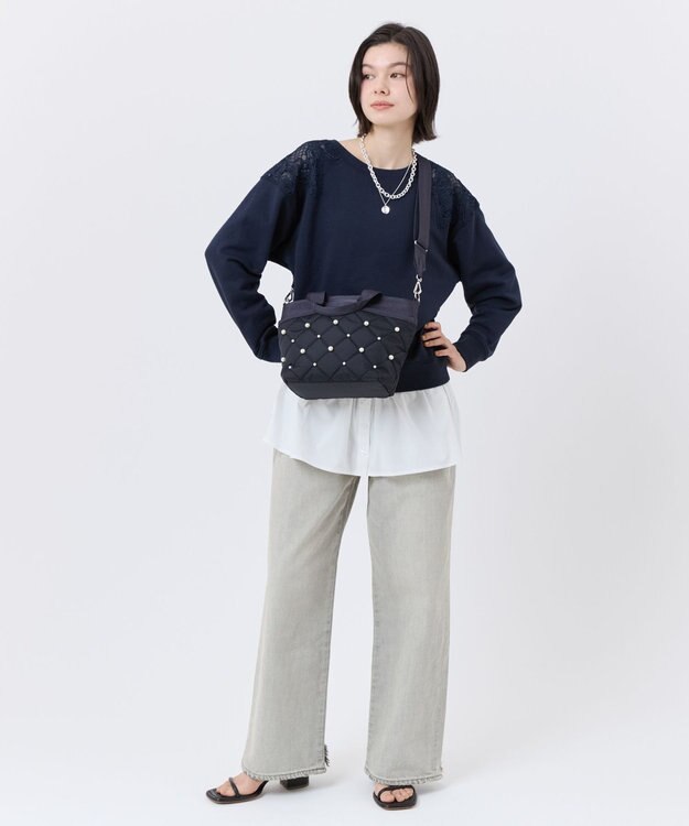 LeSportsac SM BUCKET TOTE W PEARLS/ディープシーパール ディープシーパール