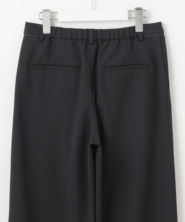 J.PRESS LADIES 【洗える】Crispyツイル ストレート パンツ ブラック系