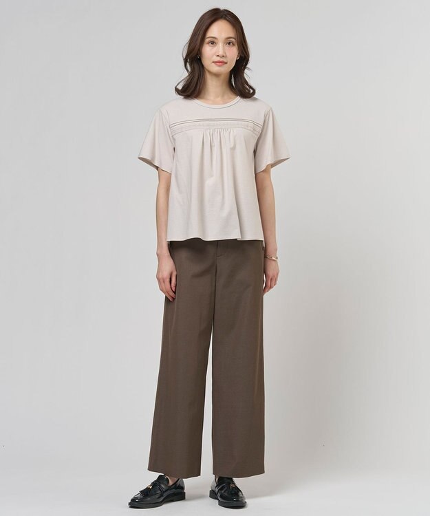 J.PRESS LADIES S 【一枚で着映え】ツイスティロ クルーネック カットソー ベージュ系