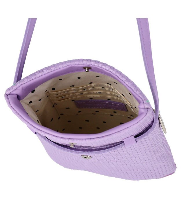 tsumori chisato CARRY エンボスメッシュ ショルダーバッグ ミニバッグ スマホショルダー ラベンダー