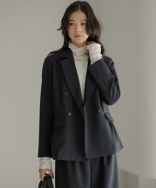 組曲 S シュットクロス ジャケット ネイビー系