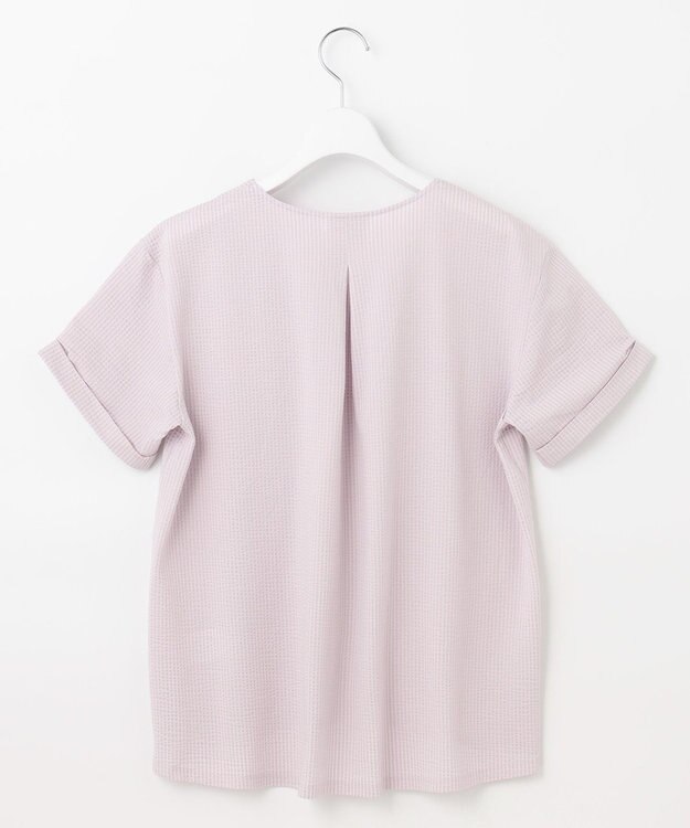 J.PRESS LADIES L 【WEB限定カラーあり・抗菌消臭・吸水速乾】サッカージャージー キーネック カットソー ふじ色系1