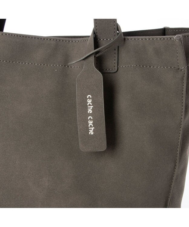 UNBILLION カシュカシュ cachecache / スエード調ショッパートートバッグ ダークグレー