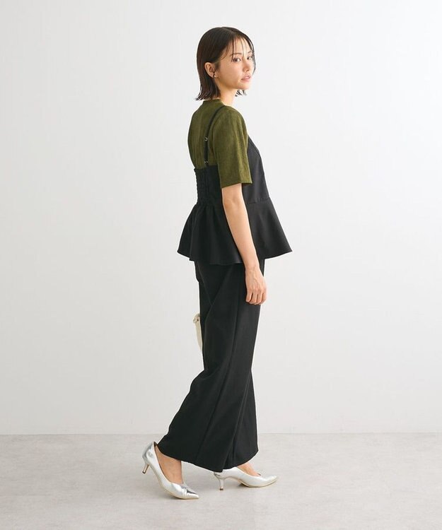 Green Parks ・ＥＬＥＮＣＡＲＥ　ＤＵＥ　ペプラムサロペット Black