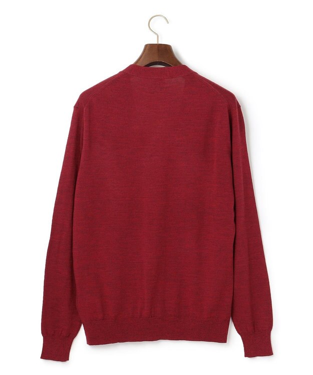 J.PRESS MEN Ｖネックカーディガン レッド系