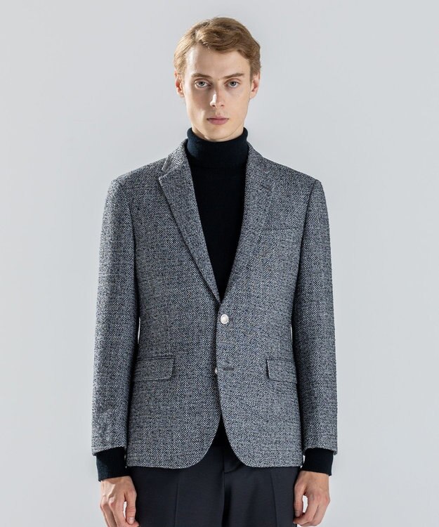 JOSEPH HOMME 【新素材】ブレンテッドライトツイード　ジャケット ライトグレー系