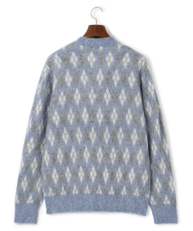 J.PRESS MEN 【WEB限定カラー有】モヘアヤーン アーガイルカーディガン 【WEB限定】サックスブルー系7