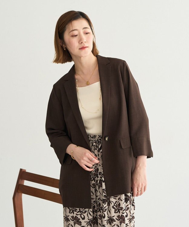 YECCA VECCA 2wayスクエアノースリーブニット Ivory