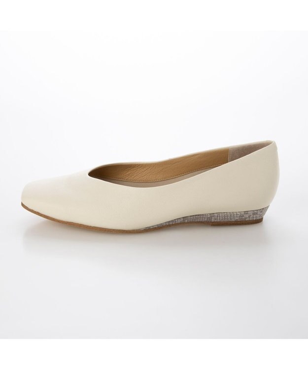 MODE ET JACOMO <MODE ET JACOMO>スクエアトゥフラットパンプス アイボリー