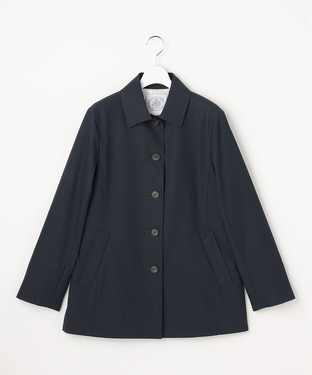 J.PRESS LADIES ドライストレッチ ショート ステンカラー コート ネイビー系