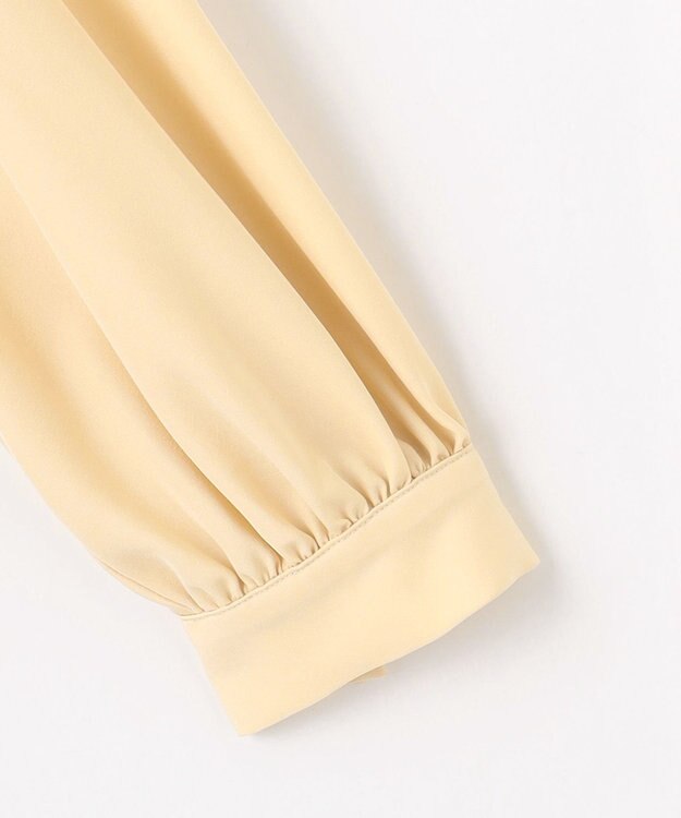 Feroux 【新色追加・洗える】ボリューム リボンタイ ブラウス ライトイエロー系