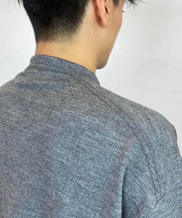 KASHIYAMA 【ウォッシャブル】ウールジャージークルーネックニット ミディアムグレー