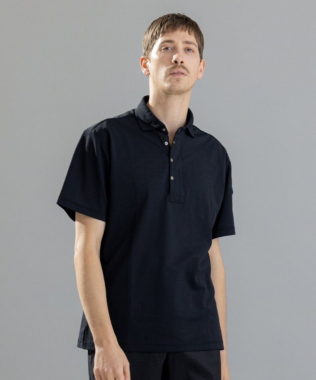 JOSEPH HOMME 【接触冷感】アイスコットンカノコ　ポロ ブラック系