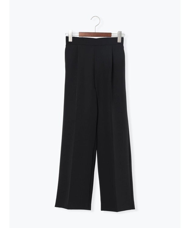 Te chichi 【雑誌掲載アイテム】ダブルクロスイージーワイドパンツ ブラック