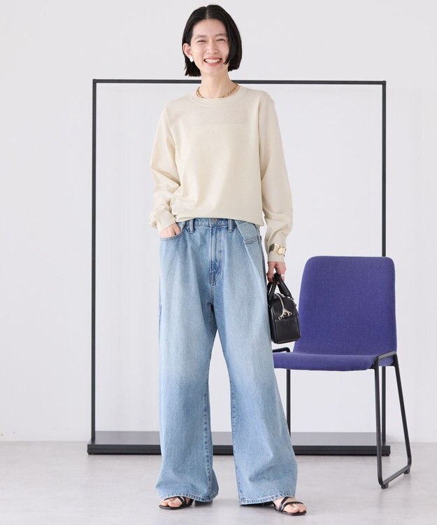 AMERICAN HOLIC タックワイドデニム Light Indigo