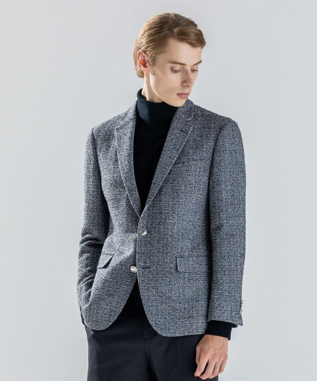 JOSEPH HOMME 【新素材】ブレンテッドライトツイード　ジャケット ライトグレー系
