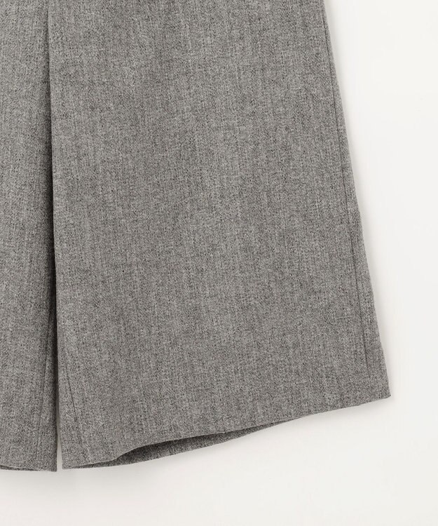 J.PRESS LADIES シャンブレーツイル キュロット パンツ ライトグレー系