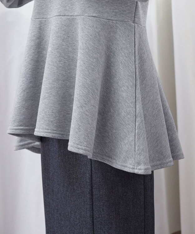 Tiaclasse 【吸水発熱・洗える】袖口ドッキングカットソープルオーバー グレー