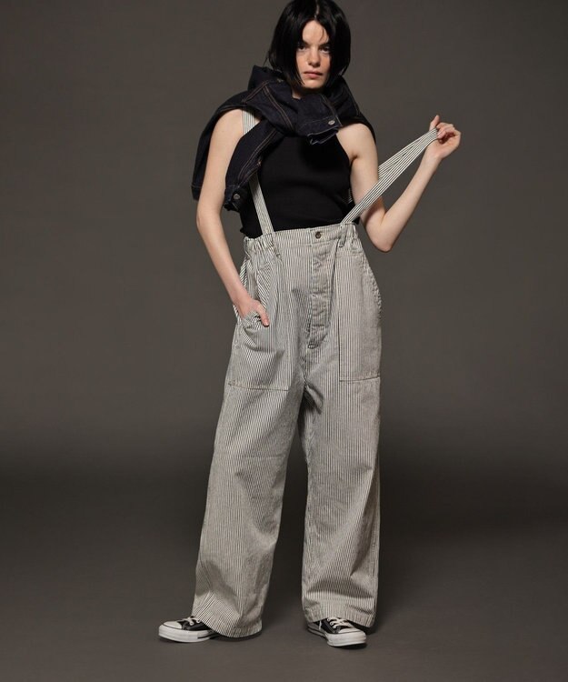 LENO SALOPETTES サロペット WHITE STRIPE