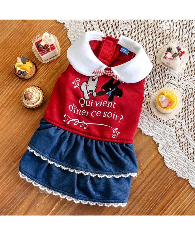 PET PARADISE リサとガスパール トレーナー ワンピース 《レッド》 小型犬 レッド