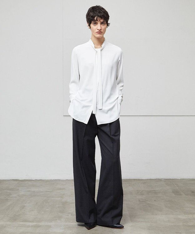 BEIGE， 【洗える】LAVAL / ワイドタックパンツ C.Gray