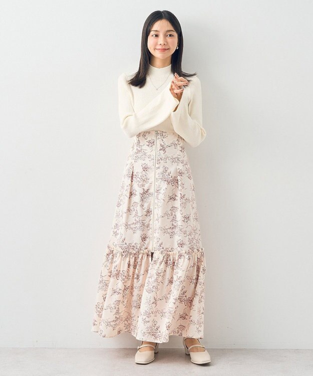 earth music&ecology フレアスリーブプルオーバー Ivory