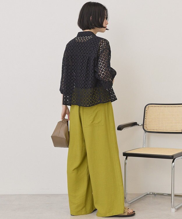 AMERICAN HOLIC 刺繍ショート半袖シャツ Black