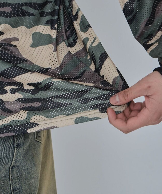 WEGO 【ユニセックス着用ITEM/MLサイズ展開】カモフラナンバリングホッケーT（LS） カーキ