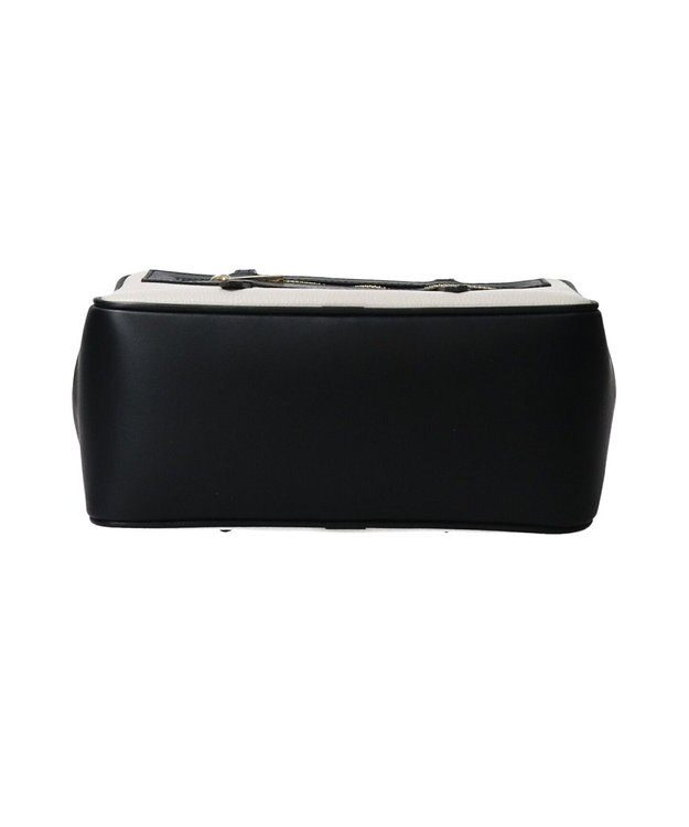 INTER-CHAUSSURES 【Christian Villa】レザーミディアムショルダーバッグ ブラックコンビ