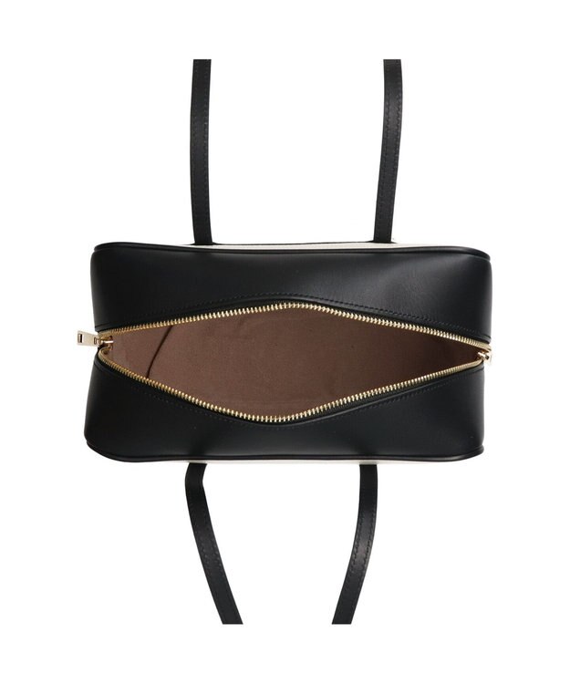 INTER-CHAUSSURES 【Christian Villa】レザーミディアムショルダーバッグ ブラックコンビ