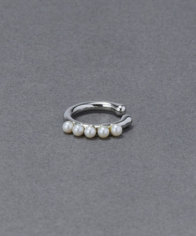 Phoebe 【金属アレルギー対応】パールフローイヤーカフ　シルバー/ニッケルフリー シルバー