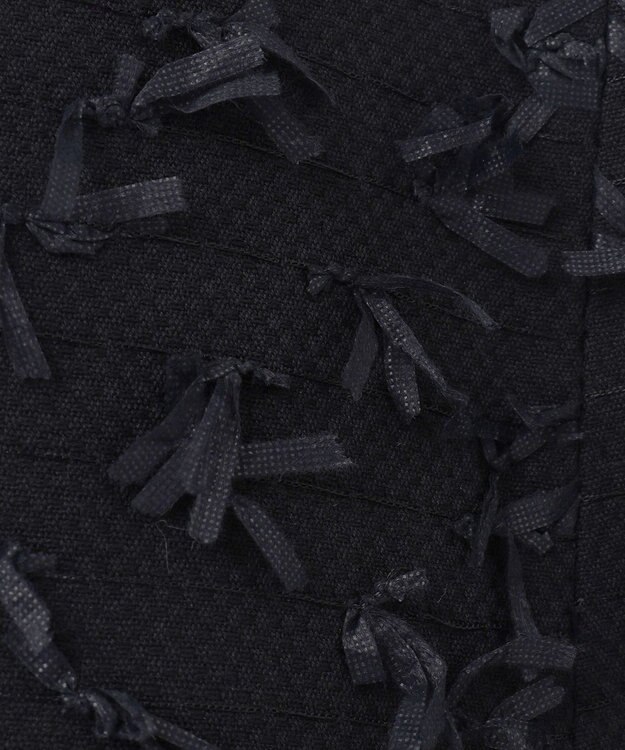 GRACE CONTINENTAL リボンヤーンジレドレス ブラック