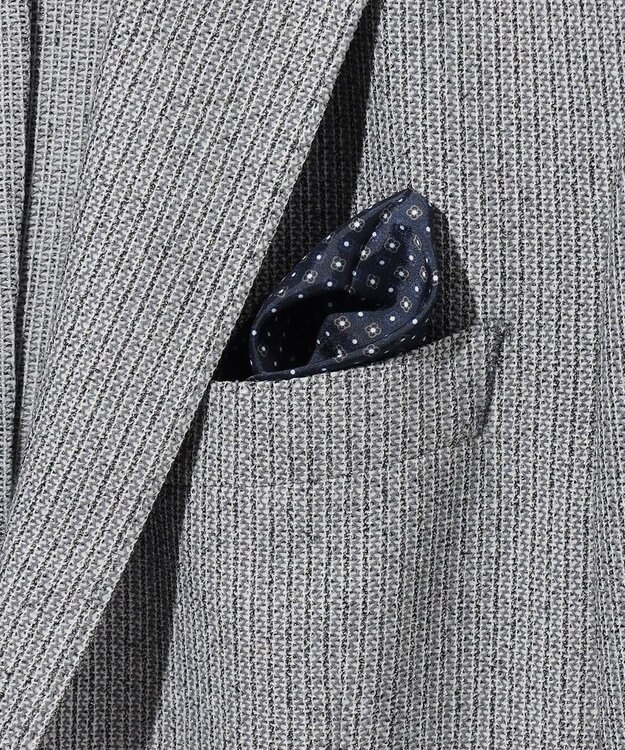 JOSEPH ABBOUD 【JAPANファブリック/清涼/軽量】和紙ラッセルジャージー ジャケット ライトグレー系