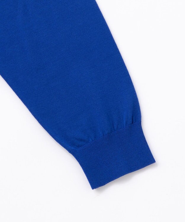 UNFILO MENS スタイリッシュ ハイネック ニット オリエンタル ブルー