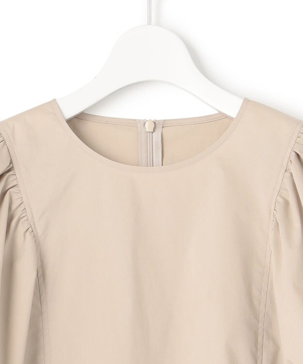 23区 【一部店舗限定/洗える】ハイカウントウェザーストレッチ パフスリーブ ブラウス ベージュ系