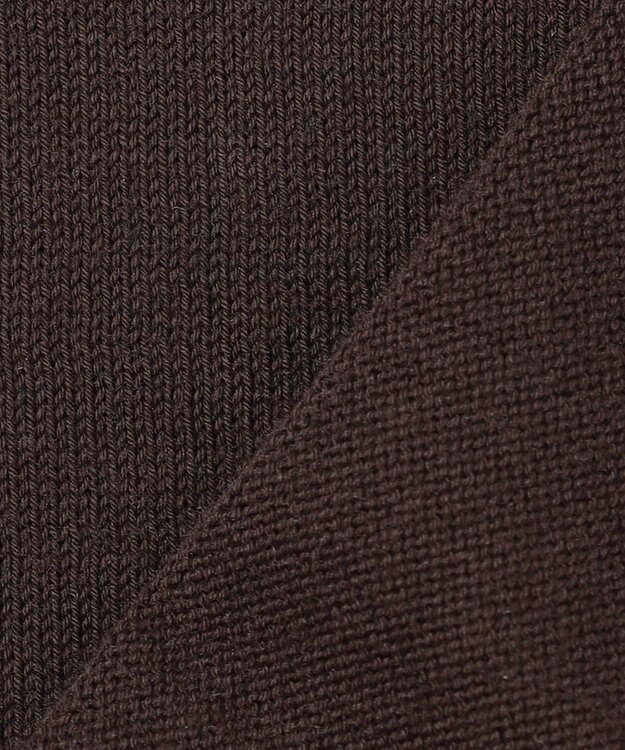 23区 【洗える】Brocheチェック レース付け襟 ニット ダークブラウン系