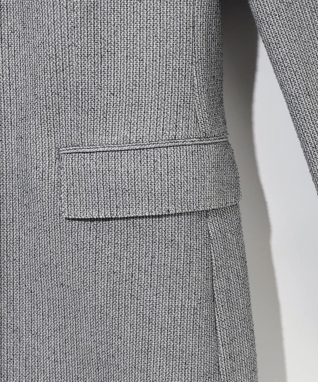 JOSEPH ABBOUD 【JAPANファブリック/清涼/軽量】和紙ラッセルジャージー ジャケット ライトグレー系