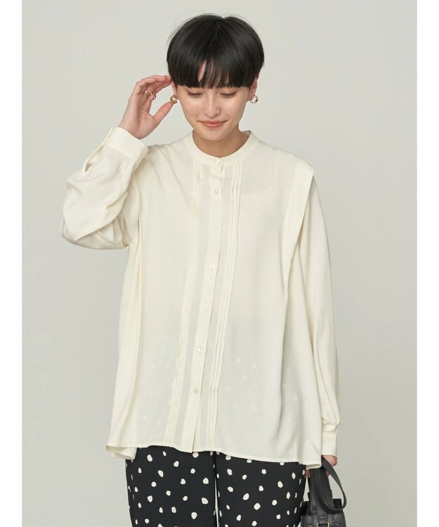 AMERICAN HOLIC サラックールタック使いブラウス Ivory