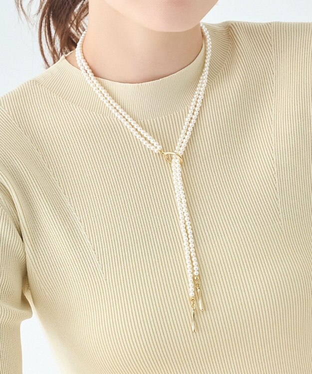 Phoebe 2wayパールチョーカーネックレス/連パール ホワイト