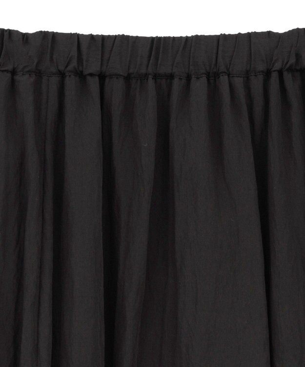 Green Parks 微光沢サテンバルーンスカート Black