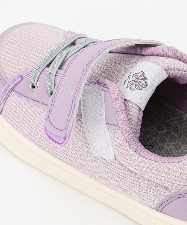 ANY KIDS IFME CALIN バックリボンラメニットスニーカー ラベンダー系
