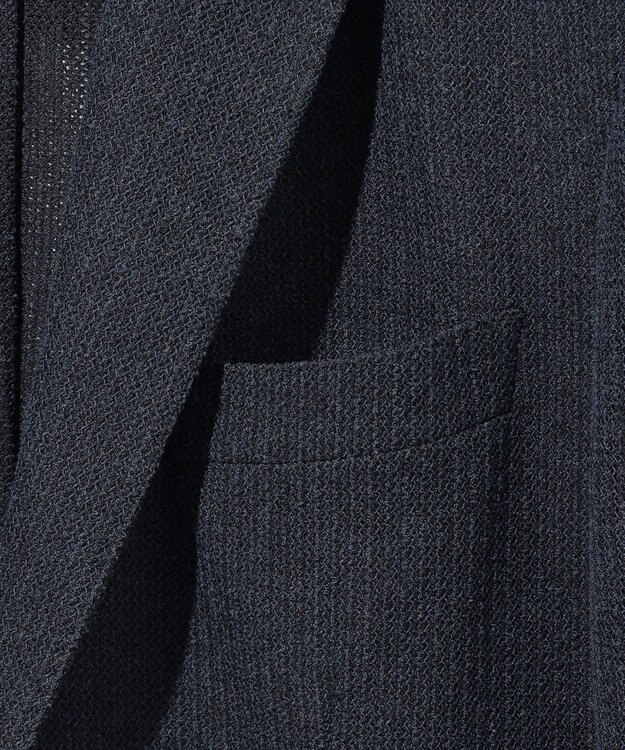 JOSEPH ABBOUD 【JAPANファブリック/清涼/軽量】和紙ラッセルジャージー ジャケット ネイビー系