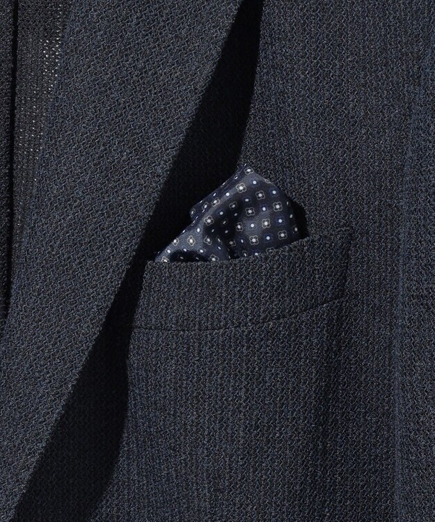 JOSEPH ABBOUD 【JAPANファブリック/清涼/軽量】和紙ラッセルジャージー ジャケット ネイビー系